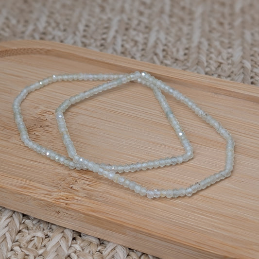 Prehnit Armband facettiert 2,5mm