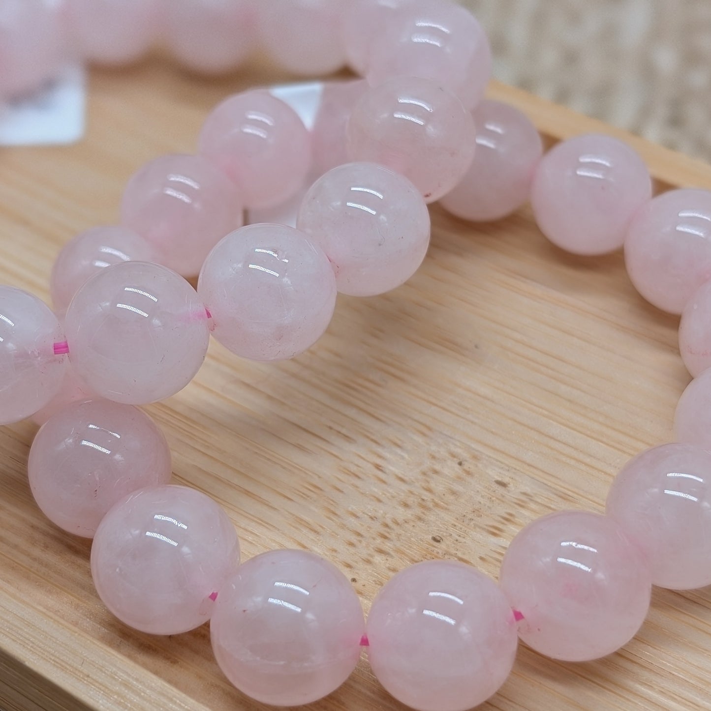 Rosenquarz Armband 12 mm