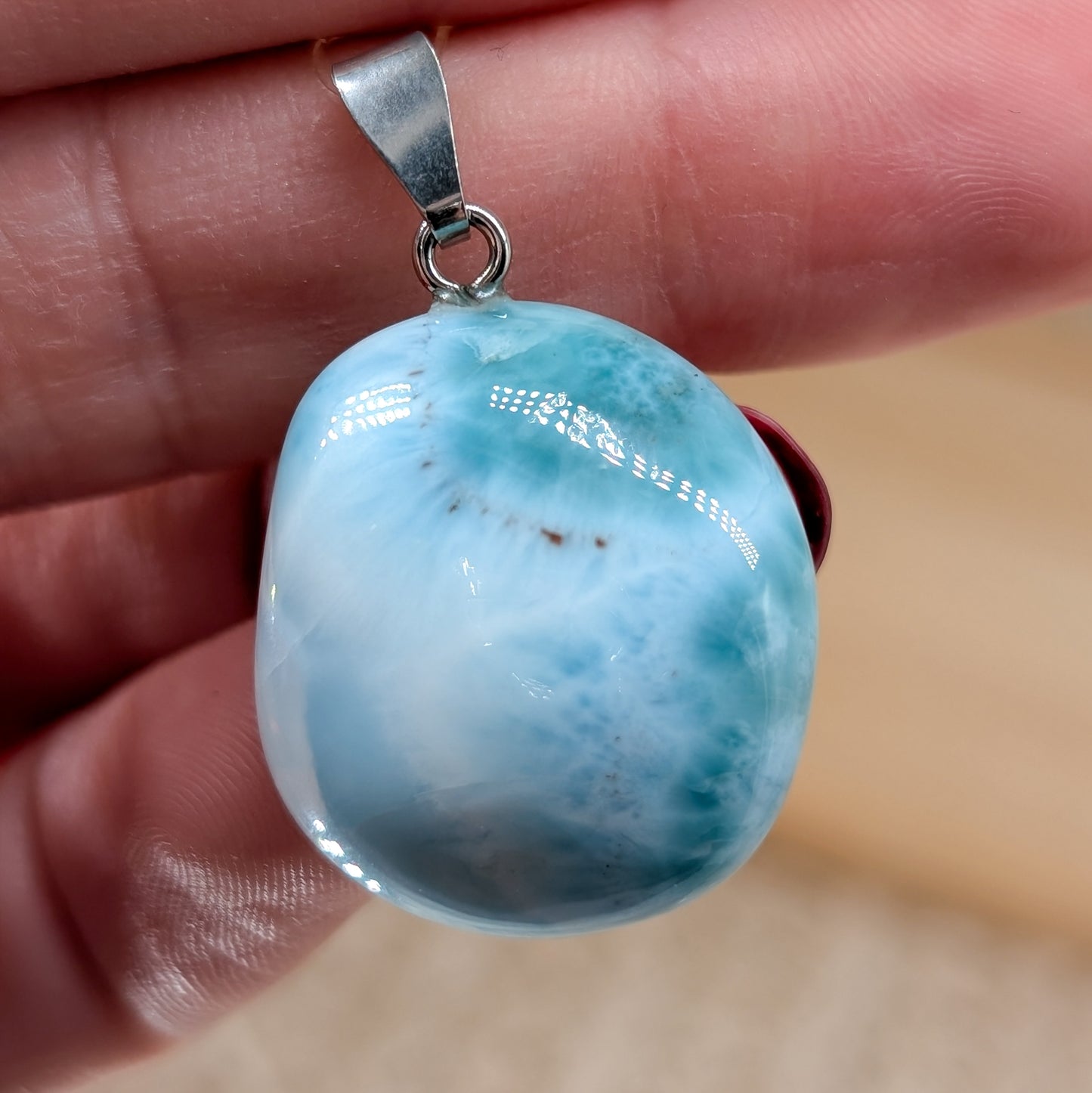 Larimar Kettenanhänger, 925er Silber [W]