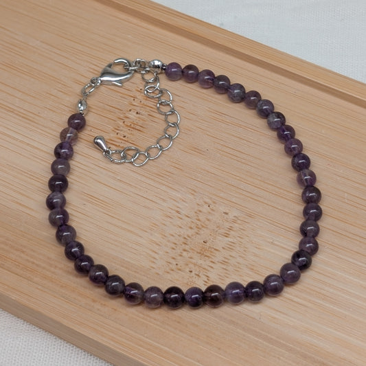 Amethyst Fußkettchen, 4 mm