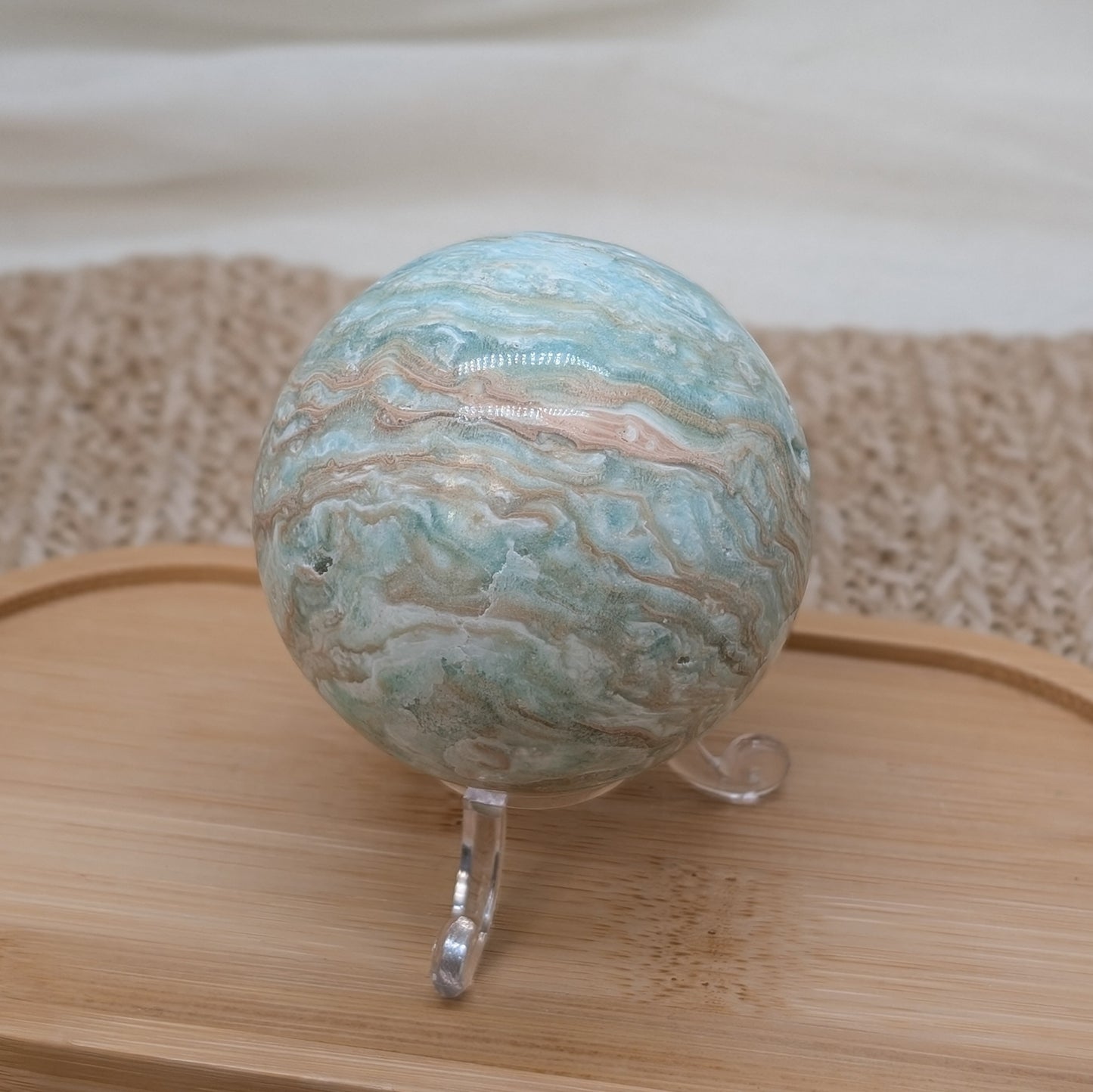 Blauer Aragonit Kugel [L]