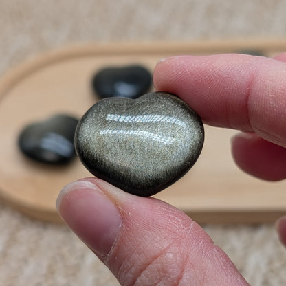 Gold Obsidian Herz klein