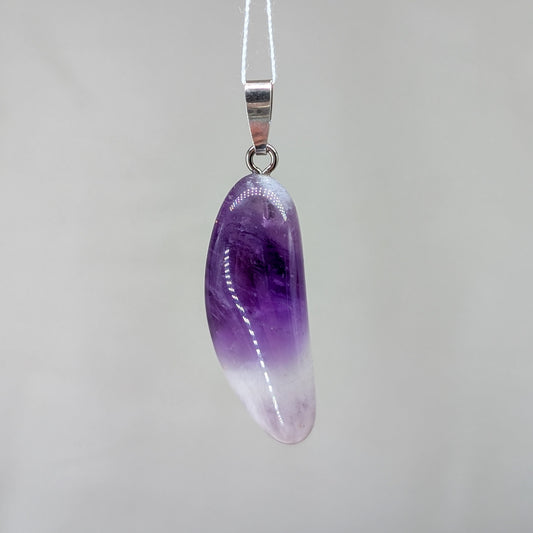 Chevron Amethyst Kettenanhänger, 925er Silber [F]