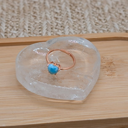 Kleine Bergkristall Schale Herz [D]