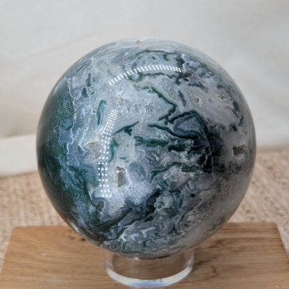 XL Druzy Moosachat Kugel