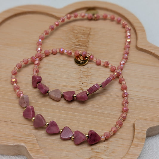 Rhodonit Armband Herz