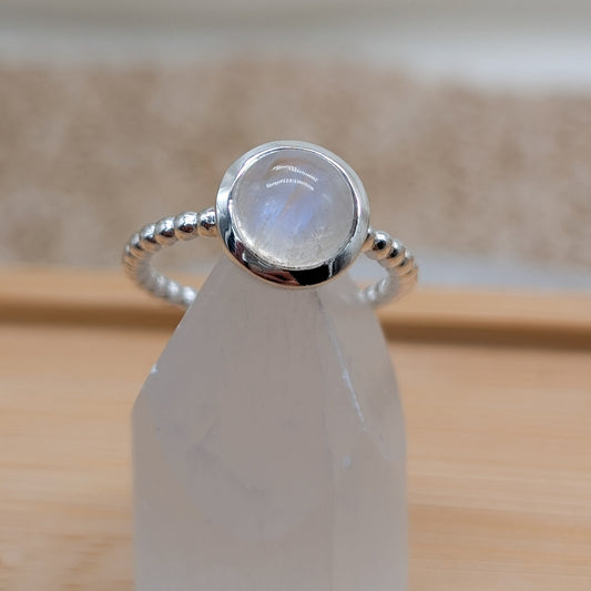 Mondstein Ring 925er Silber (Größe 54) [A]