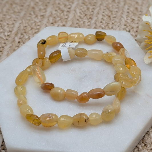 Gelber Opal Nugget Armband
