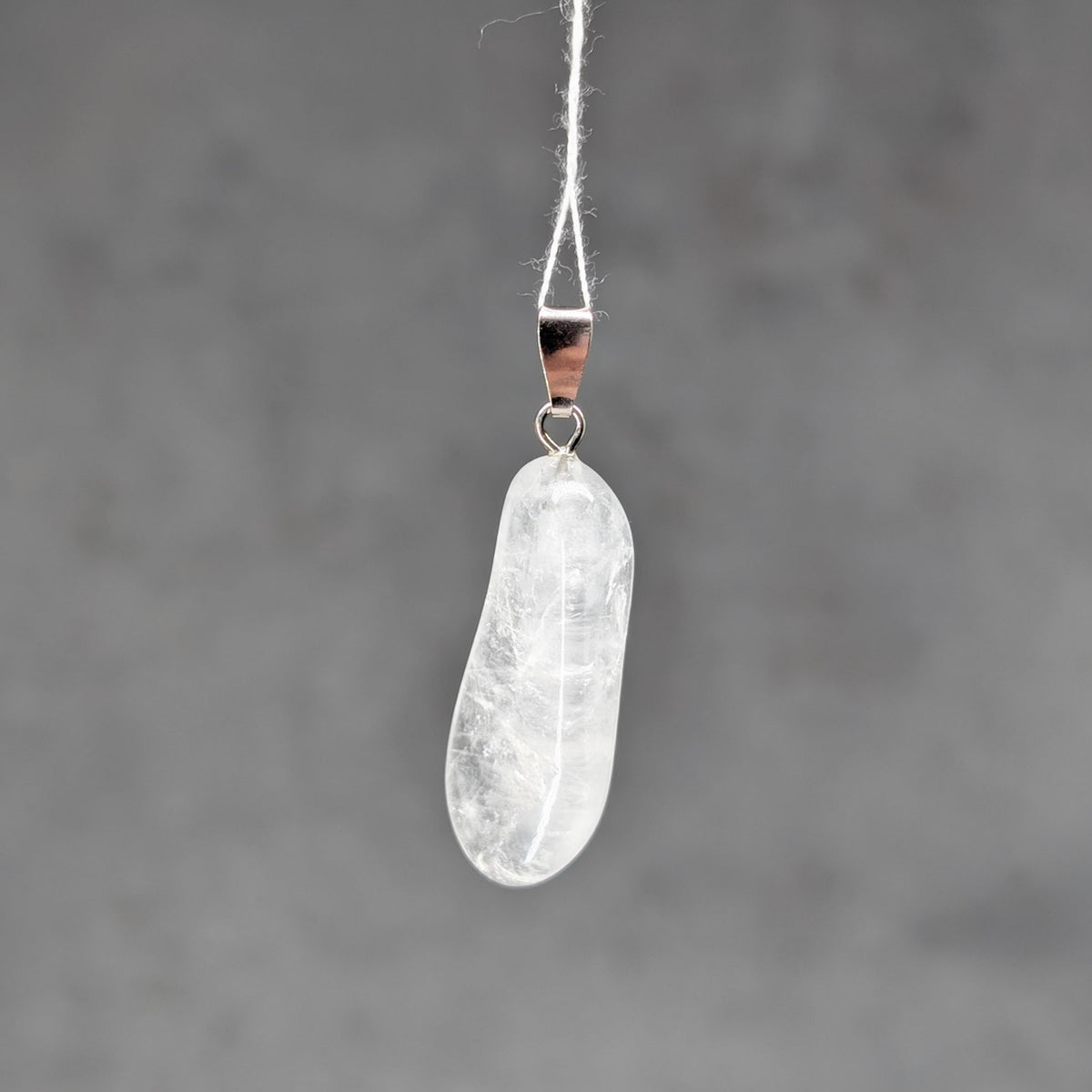 Milchquarz Kettenanhänger, 925er Silber [L]