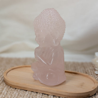 Großer Rosenquarz Buddha [BF]