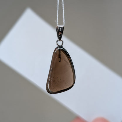 Rauchquarz Kettenanhänger, Silber [E]