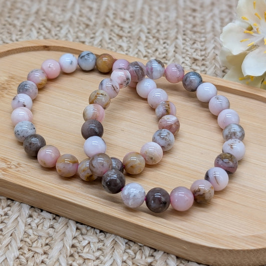 Pinker Andenopal Armband 8,5 mm