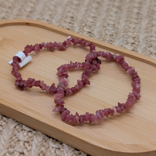 Rubellit / Rosa Turmalin Splitterarmband