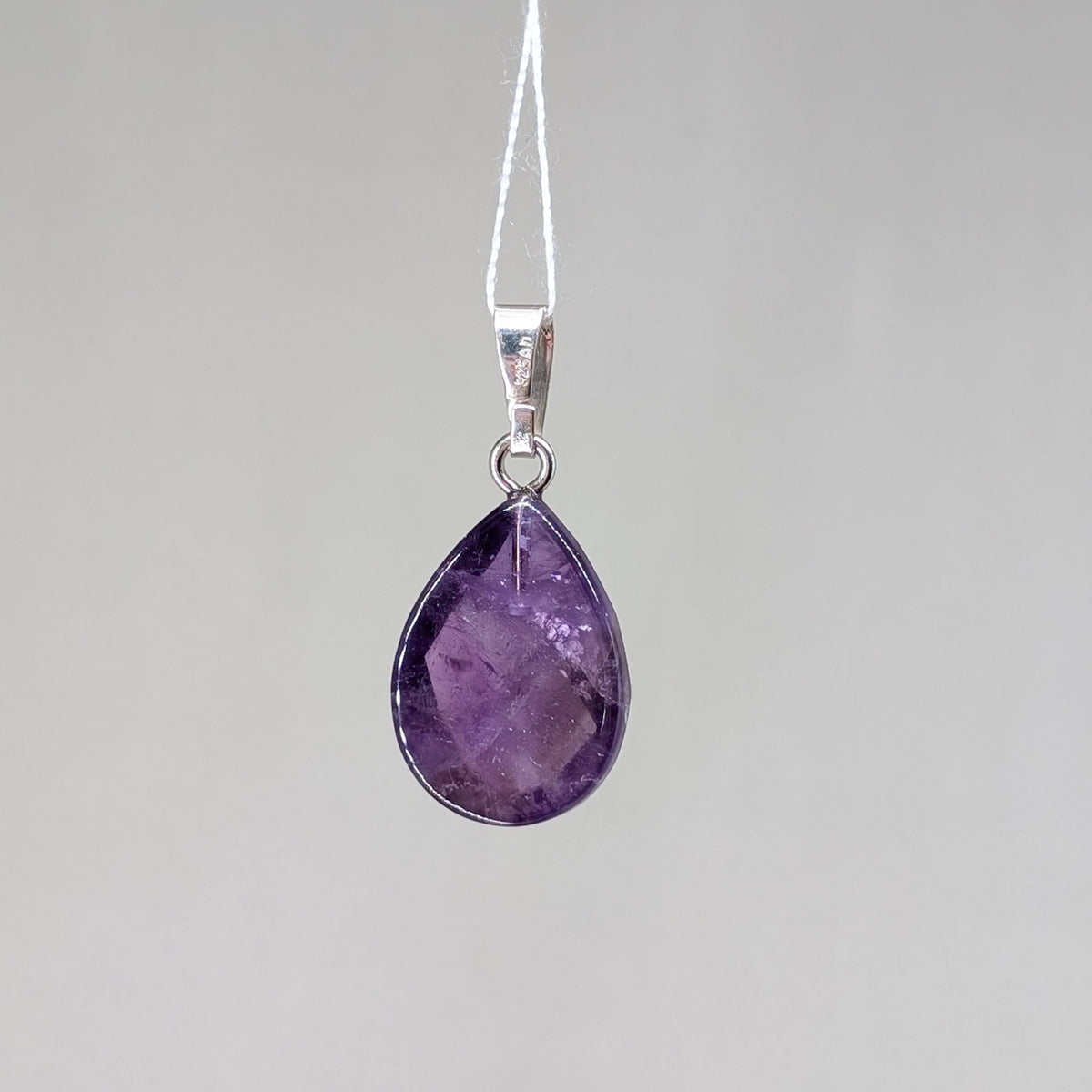 Amethyst Kettenanhänger facettiert, 925er Silber [T]