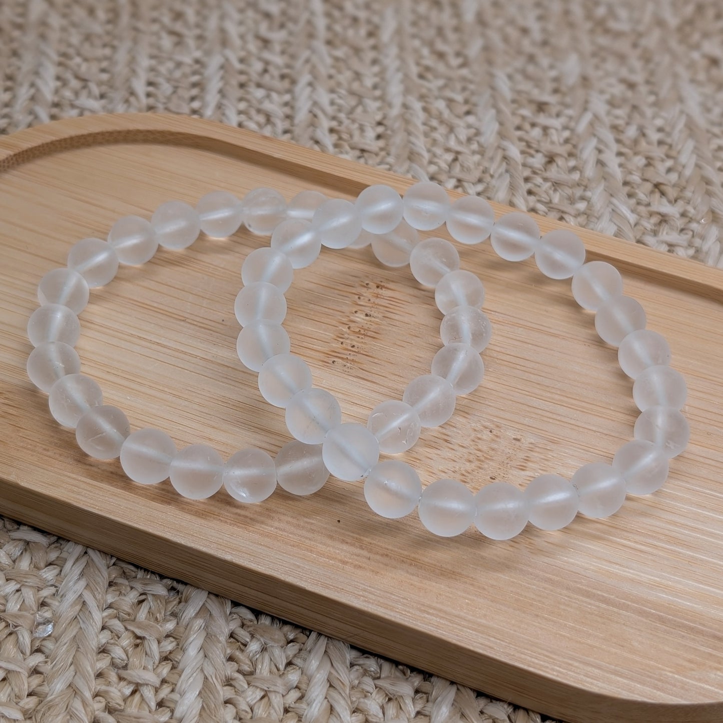 Bergkristall Armband matt 8 mm