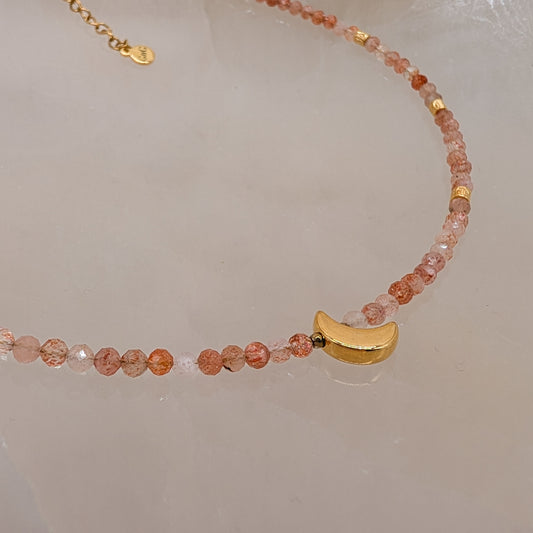 Sonnenstein Kette mit Mondanhänger