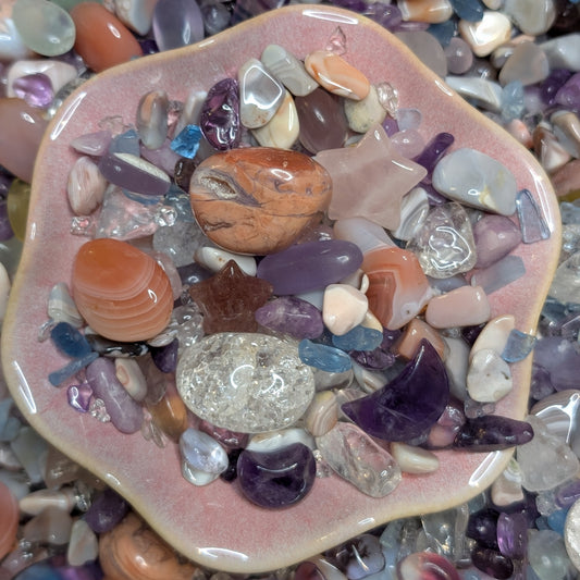 Candy Konfetti mit Aprikosenachat, Botswanaachat und Cotton Candy 🍬🍭