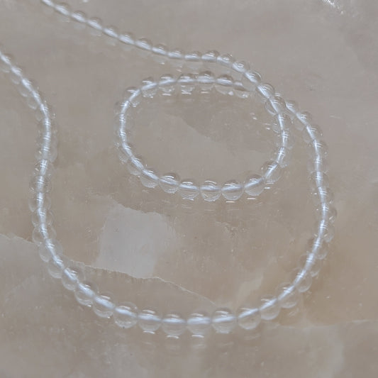 Bergkristall Halskette 4 mm