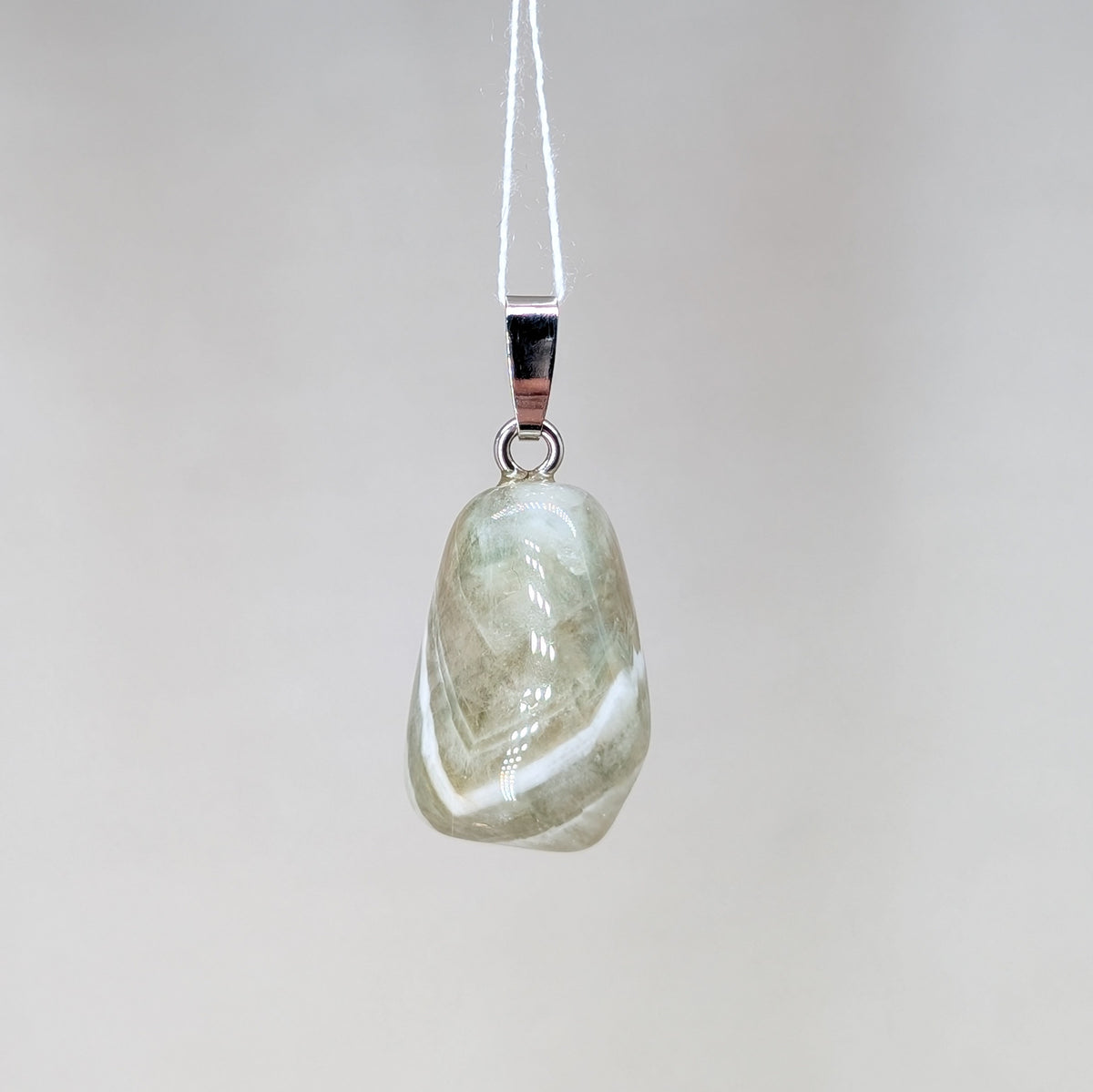 Prasiolith Kettenanhänger, 925er Silber [S]
