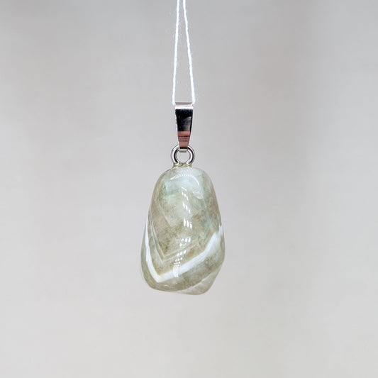 Prasiolith Kettenanhänger, 925er Silber [S]