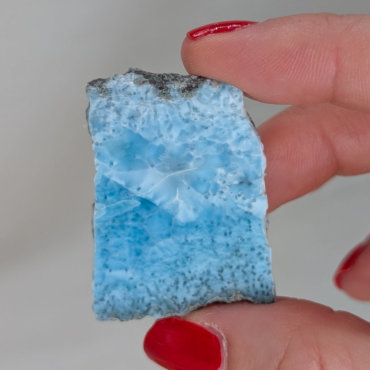 Larimar Anschliff / Rohstein [V]