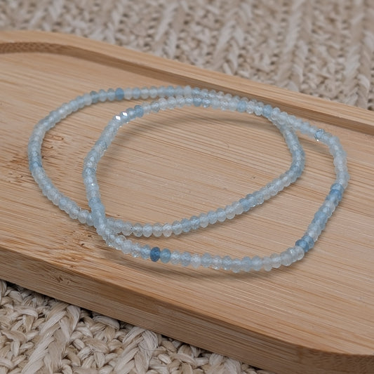 Aquamarin Armband facettiert 3mm