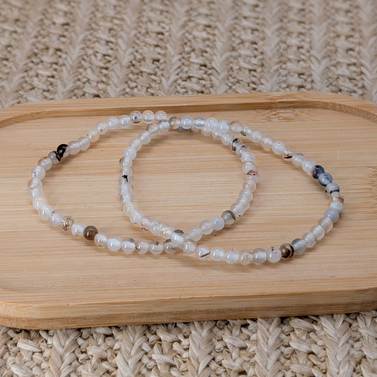 Dendriten Achat Armband 4mm