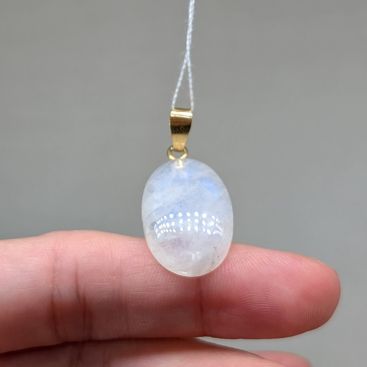 Weißer Labradorit Kettenanhänger [A]