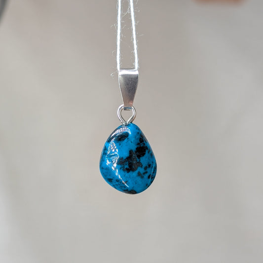 Chrysokoll Kettenanhänger, 925er Silber [C]
