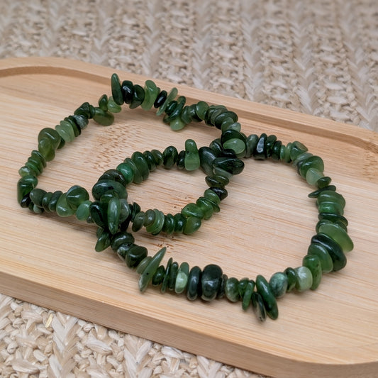 Grüne Jade Splitterarmband