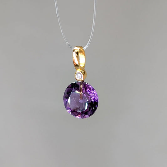 Amethyst Kettenanhänger facettiert [T]