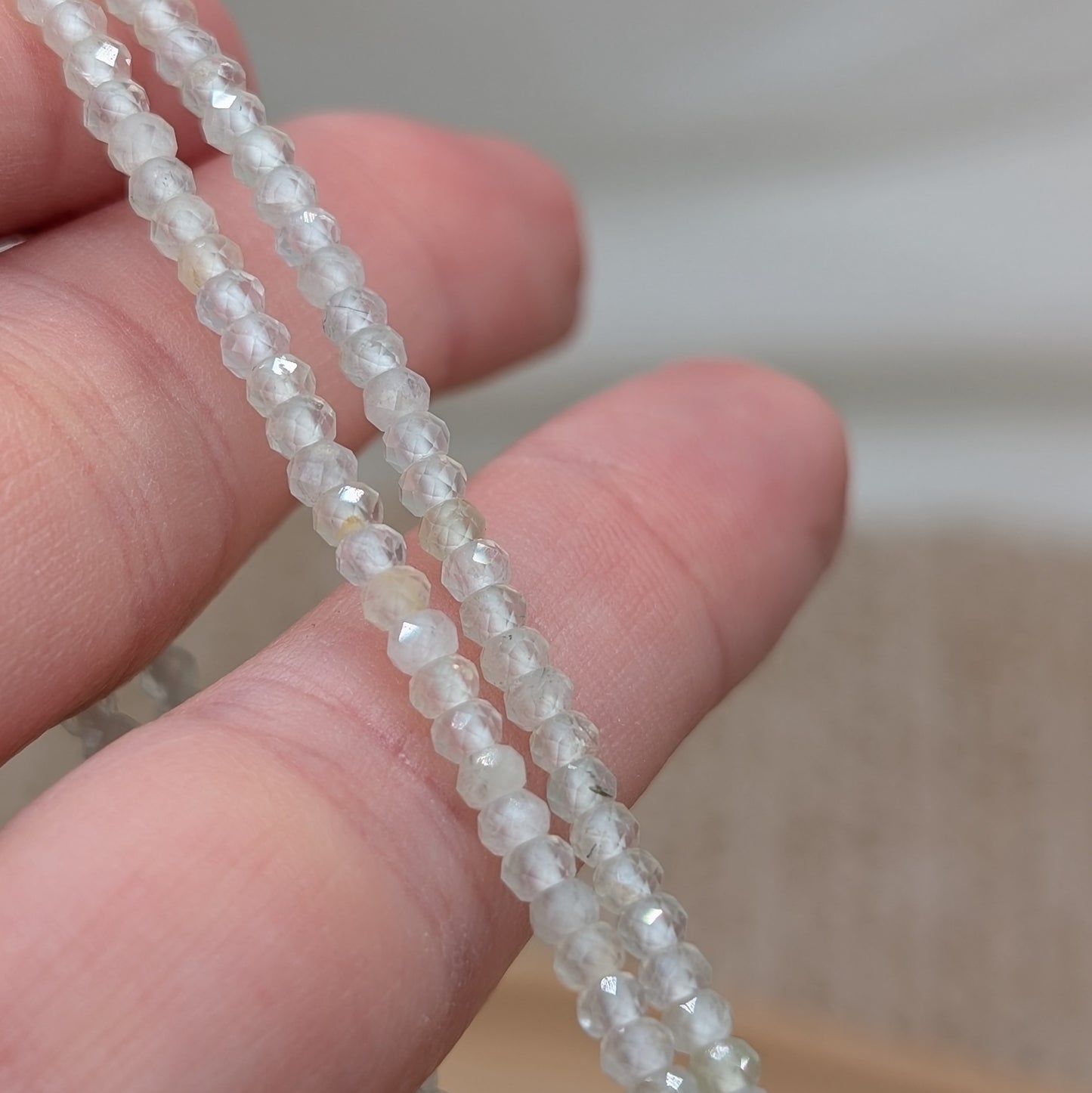 Prehnit Armband facettiert 2,5mm