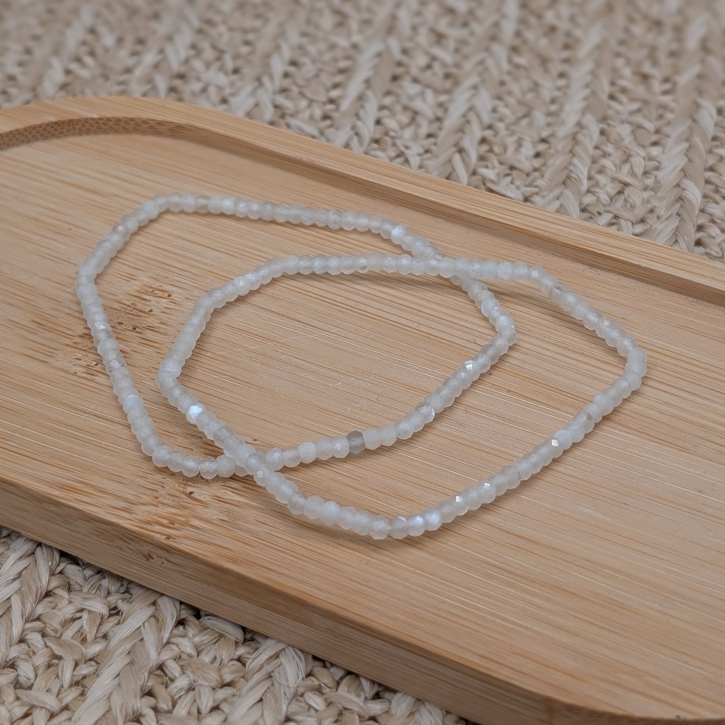 Mondstein Armband facettiert 2mm