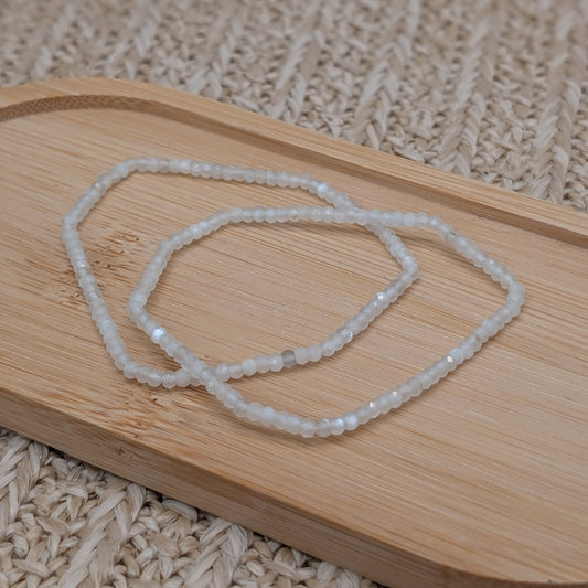 Mondstein Armband facettiert 2mm