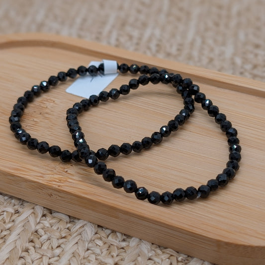 Schörl Armband facettiert 4mm