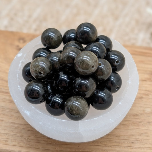Goldobsidian Perlen 10 mm