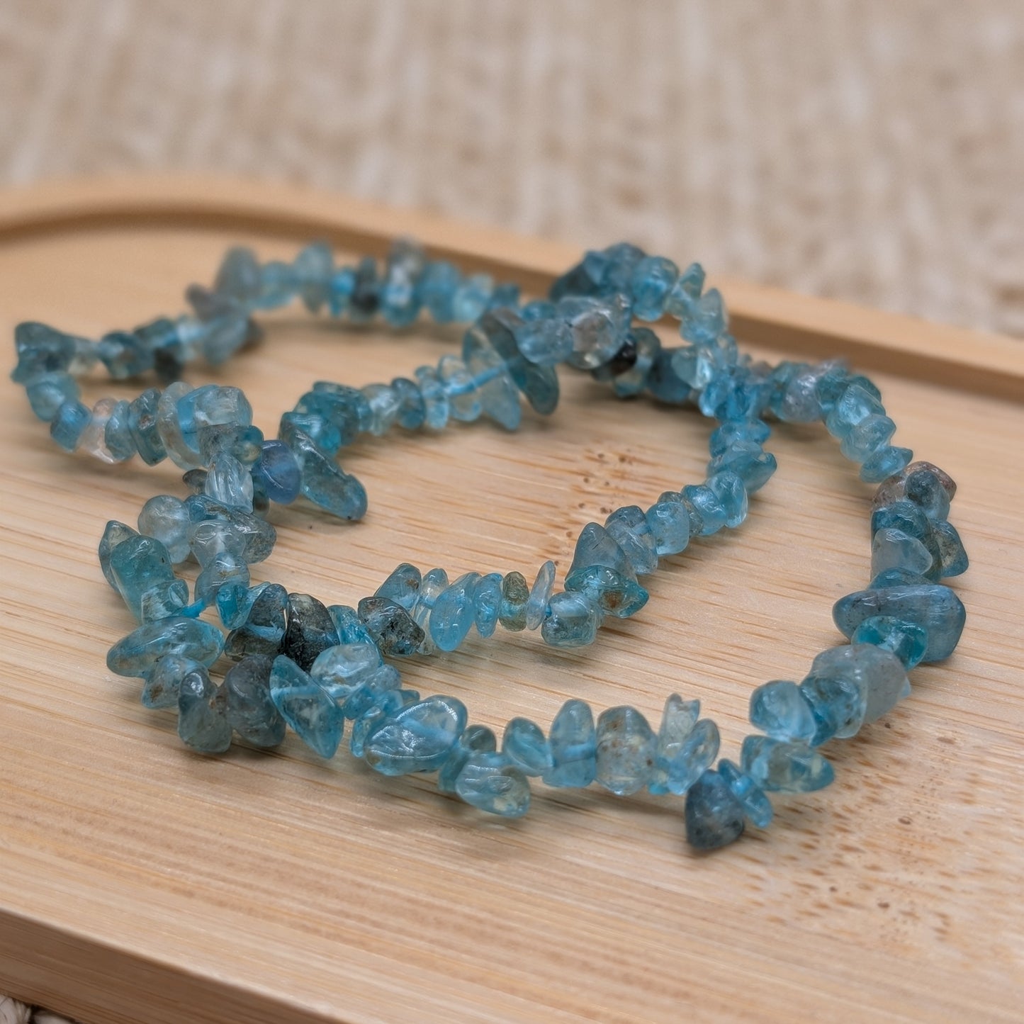 Transparentes Apatit Splitterarmband