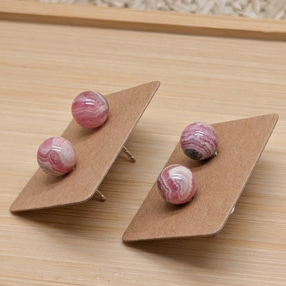 Rhodochrosit Ohrstecker