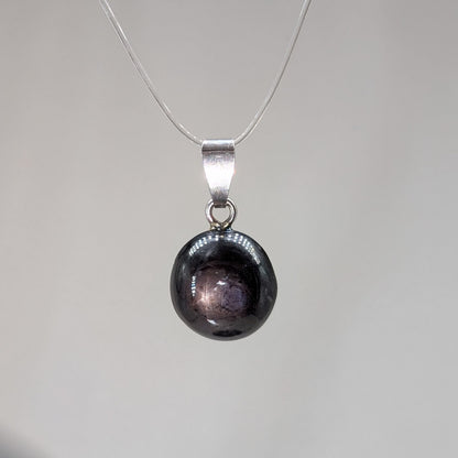 Sternsaphir Kettenanhänger, 925er Silber [B]