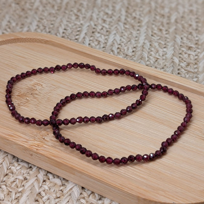 Granat Armband facettiert 3mm