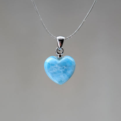 Larimar Kettenanhänger Herz, 925er Silber [A]