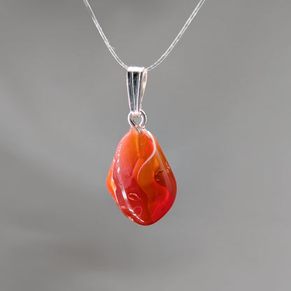 Feueropal Kettenanhänger, 925er silber [G]