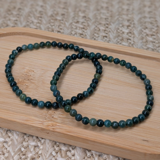 Moosachat Armband 4 mm
