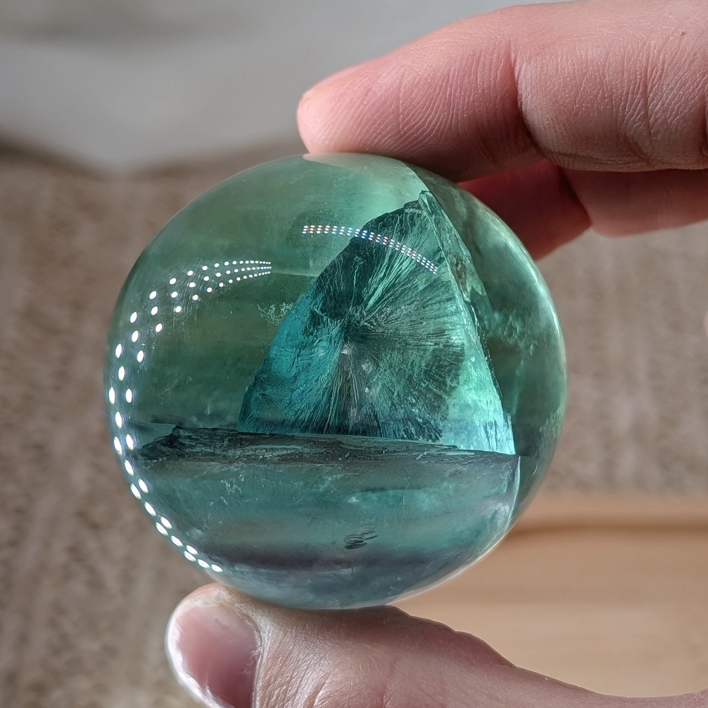 Grüne Fluorit Kugel [TB]