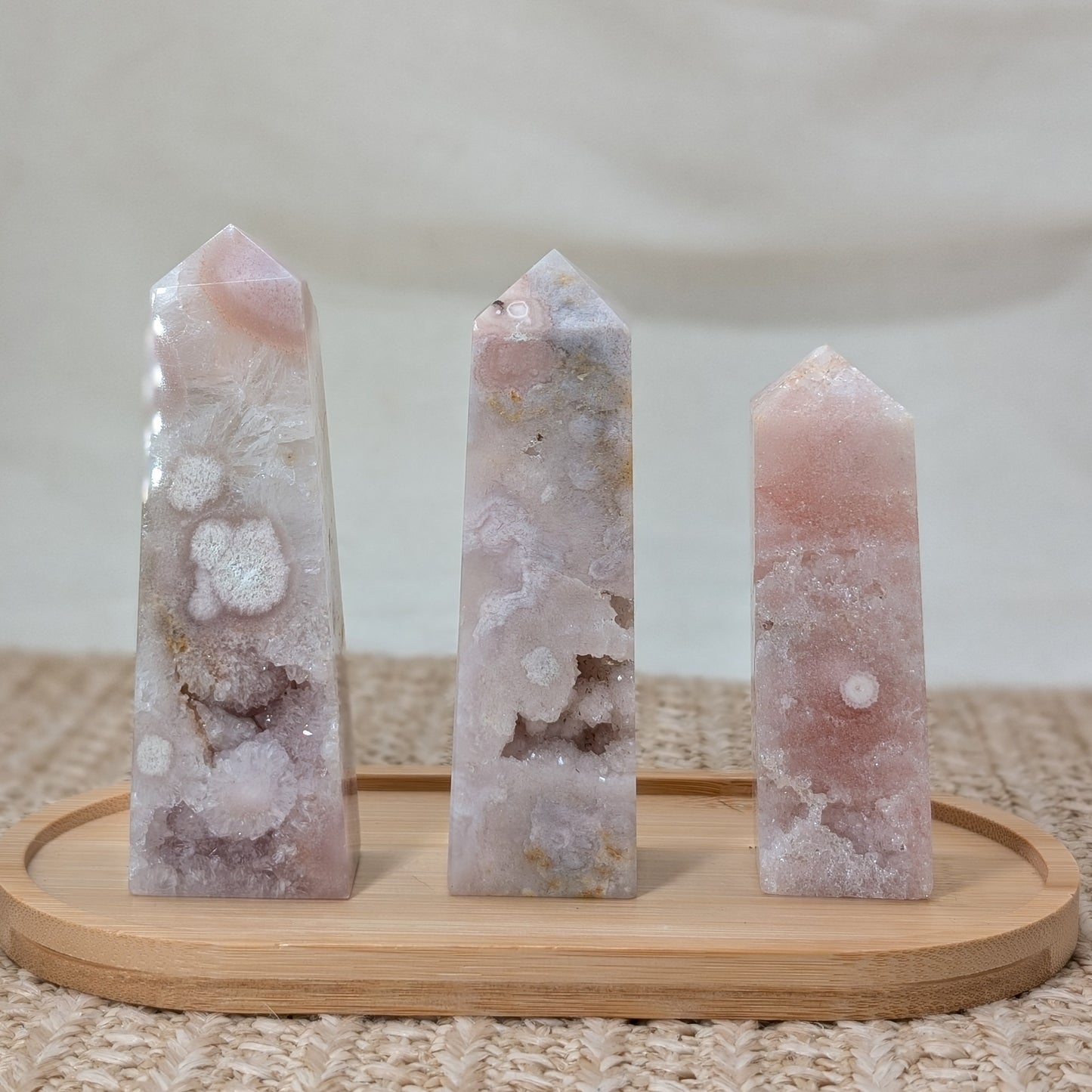 Pink Amethyst Blumenachat Turm  [A-C]