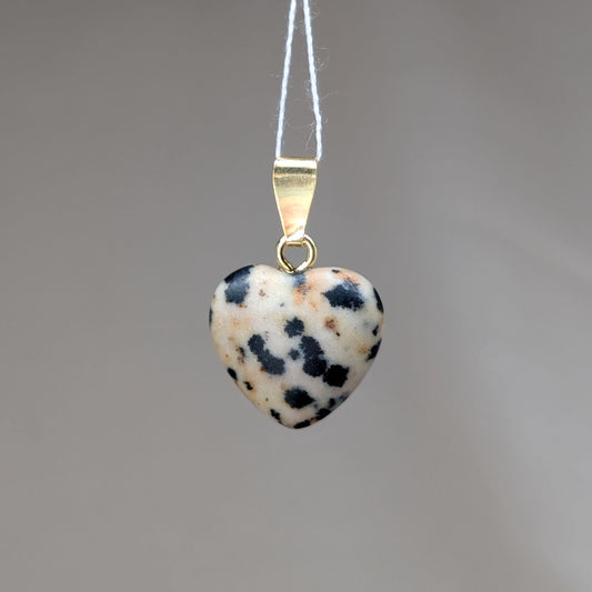 Dalmatinerjaspis Kettenanhänger Herz [L]