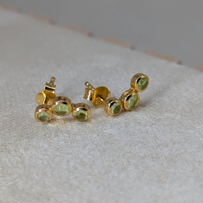 Peridot Triple Spark Ohrstecker