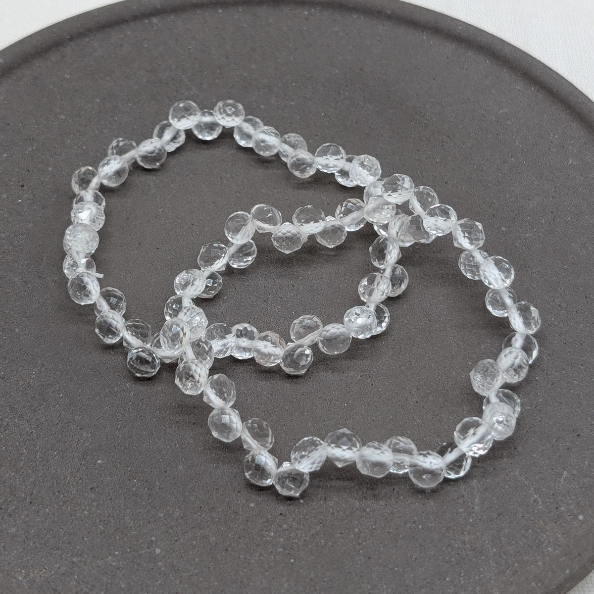Bergkristall Armband facettiert 6 mm