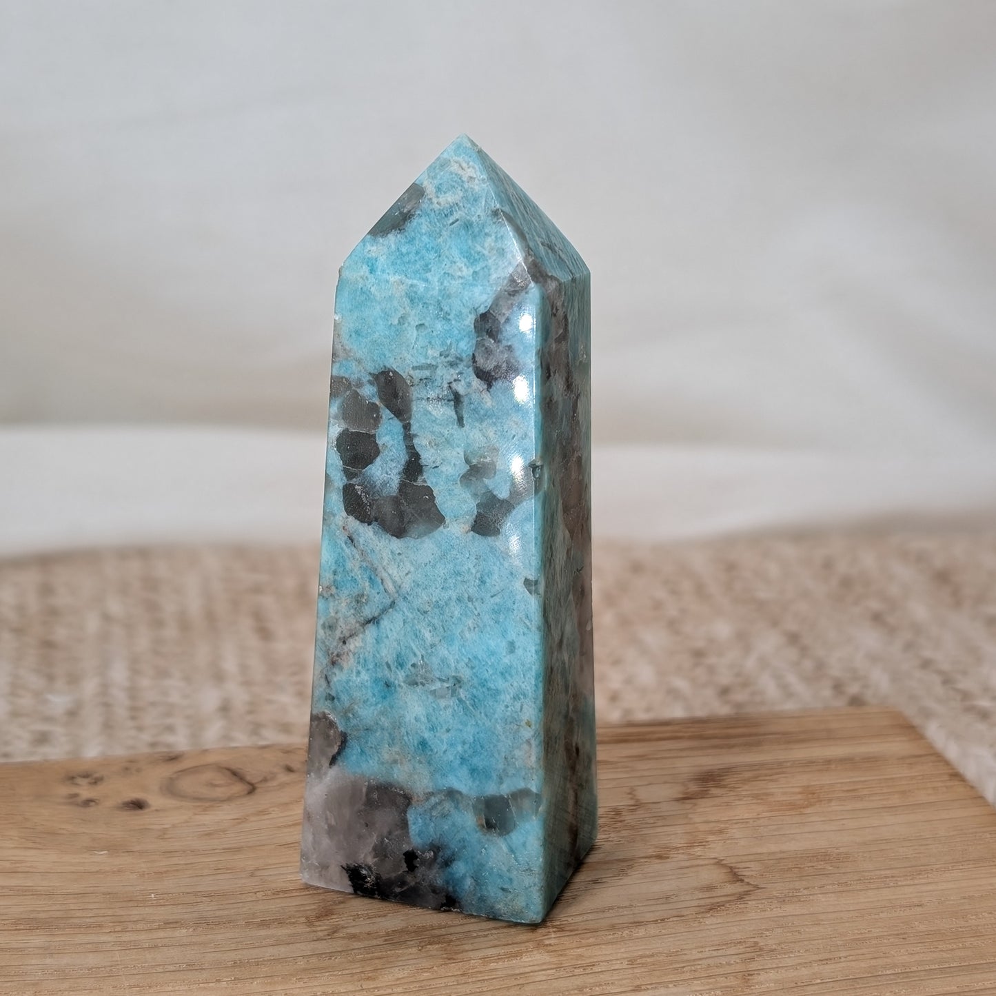 Amazonit Turm mit Rauchquarz [AR]