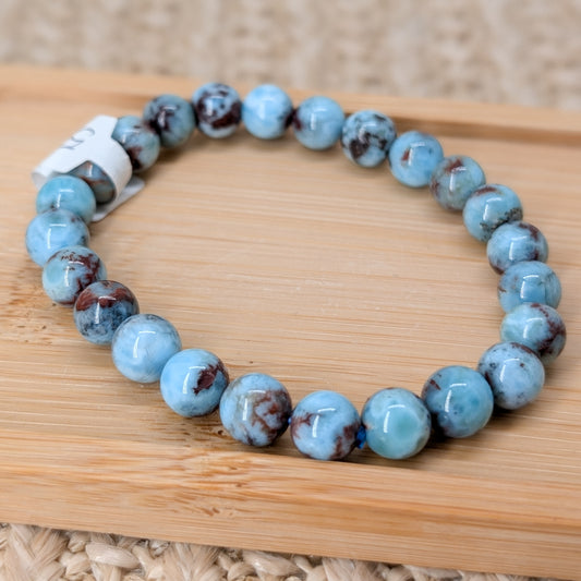 Larimar Armband 8 mm